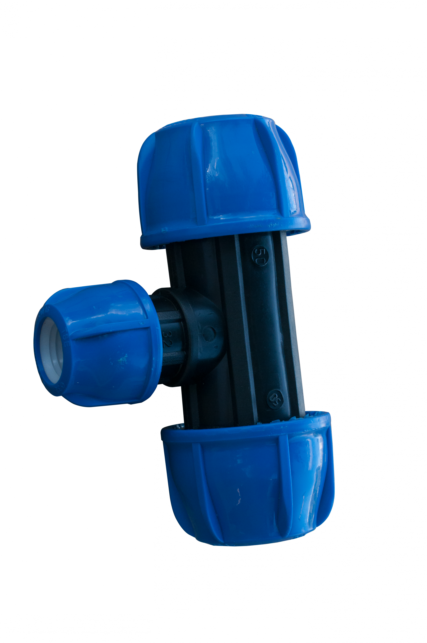 Tee de Compressão PP p/PEAD Redução 75 x 63 mm - PN 16